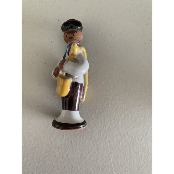 Miniature Set of 2 OLD Handcrafted Hand-Painted figurines (European) Boy Girl - Picture 2 of 6